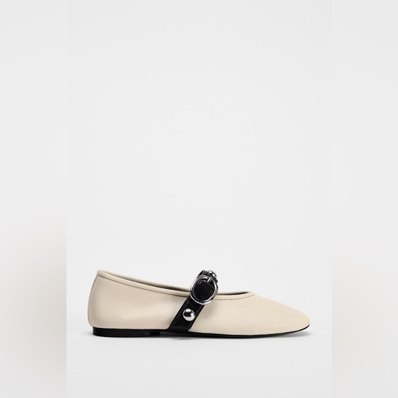 Zara Shoes - Zara Studded Leather Ballet Flats